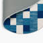 Tapis d'intérieur et d'extérieur à carreaux bleu-1177725692