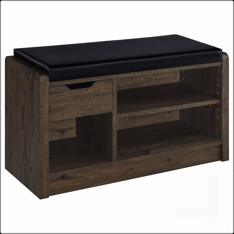 Banc de rangement ouvert, Chêne