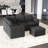 Aubade L-Shape Sectional Sofa Storage Couch With Removable Ottomans-497180727
