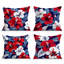 4 housses de coussin décoratif à motif de fleurs 4 pièces