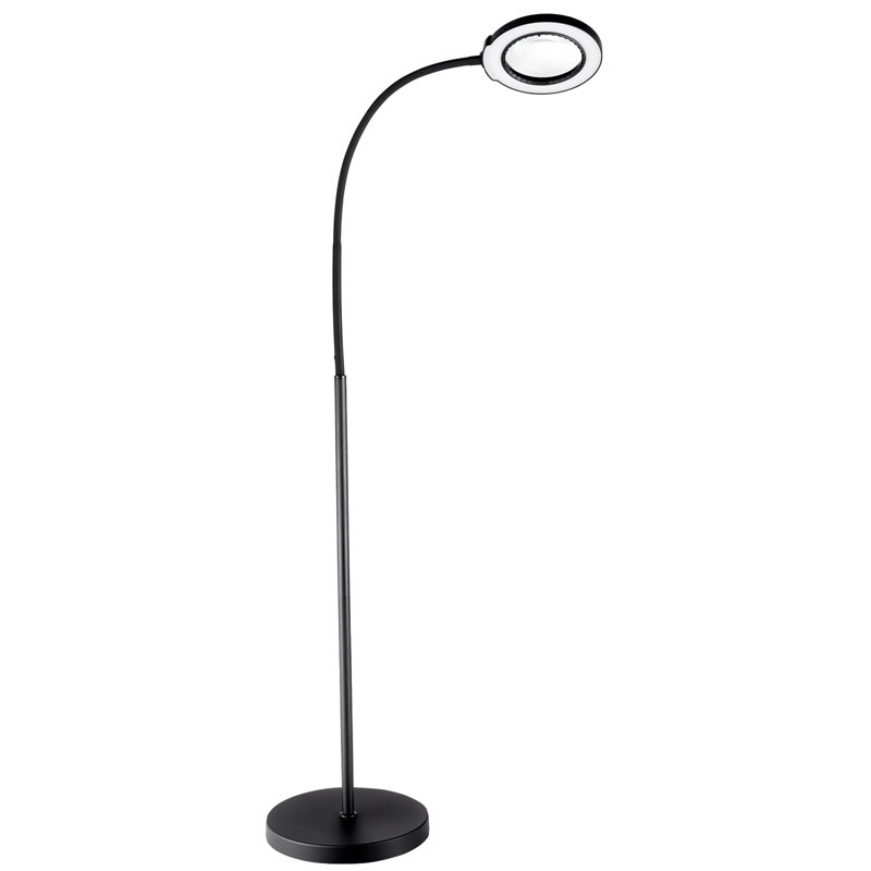 Chaithra 5X Floor Magnifying Glass with Light and Stand Flexible Gooseneck LED