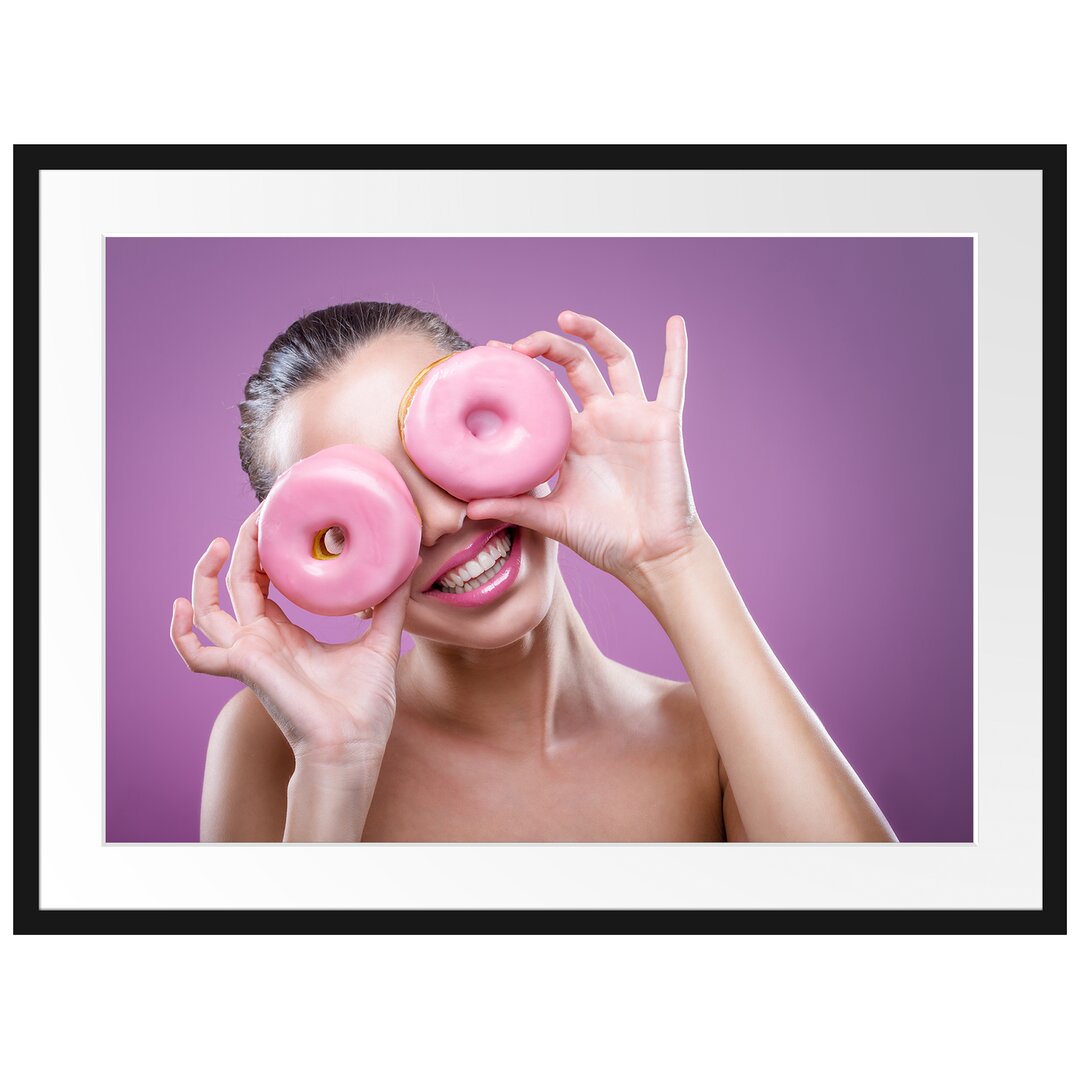 Gerahmtes Poster Lustige Donuts