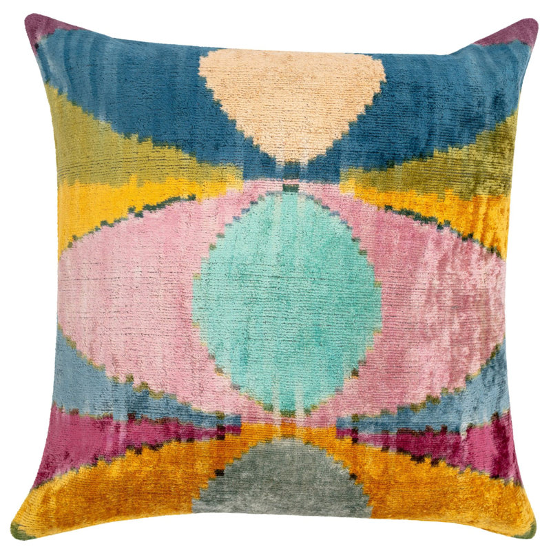 Abstract Velvet Throw Pillow