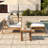 Acacia Wood Lounge Chair with Ottoman-1674264504
