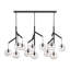 Sean Lavin Sedona 12-light LED triple chandelier in nightshade black finish with clear glass shades-1585030600