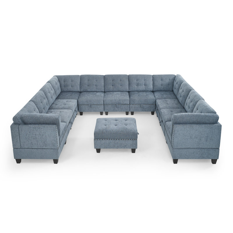 Canapé modulaire modulaire DIY, Bleu marine chenille incorrect