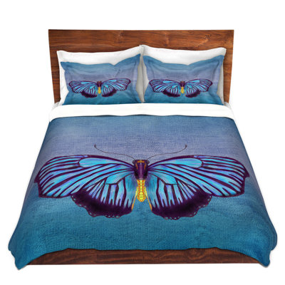  Housses de couette en microfibre Catherine Holcombe Butterfly Blues