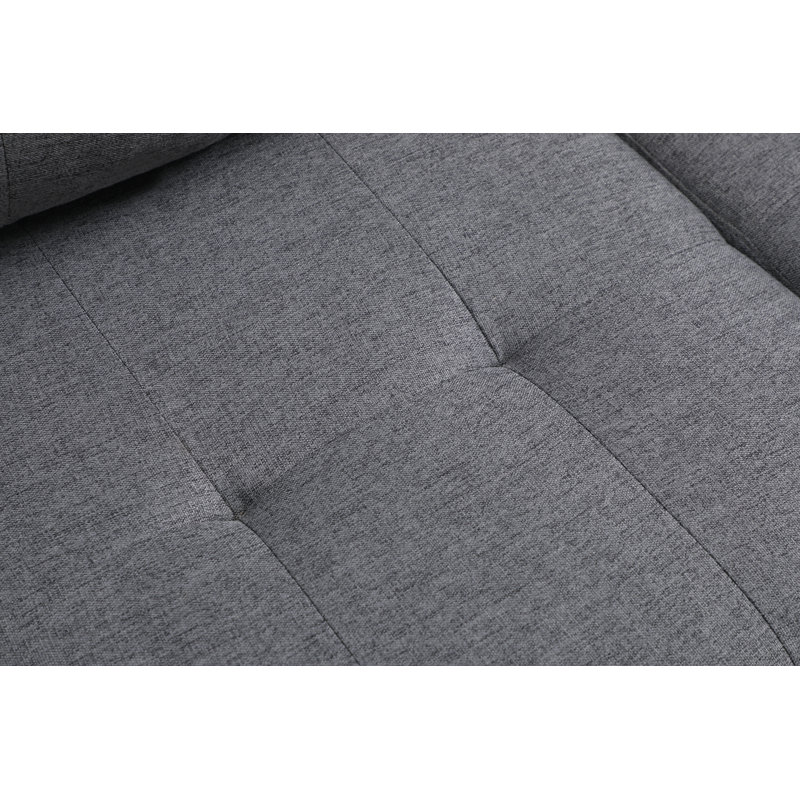 Calliandra Upholstered L-Shaped Sectional Left Hand Facing, Gray Linen, Left Hand Facing