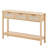 Rattan Console Table with 3 Storage Drawers