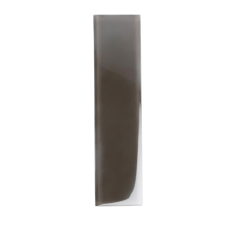 3" X 12" Glass Brick Look Subway Wall Tile, Ash Gray