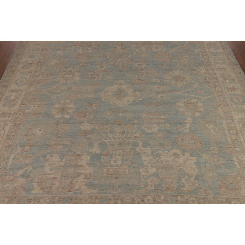 Vegetable Dye Oushak Turkish Large Rug 12x15