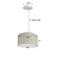 Abat-jour tambour en lin blanc avec diffuseur l 16 po avec cordon noir-140943305-140943311-155984702