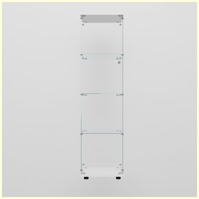 Vitrine moderne en verre trempé pour le salon