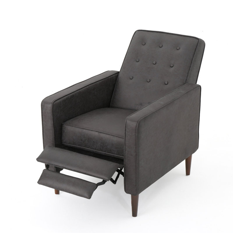 Fauteuil club inclinable manuel de 28 po de largeur Fifine, Microfibre 100 % polyester ardoise