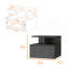 Table de chevet flottante Smokey-1083120570