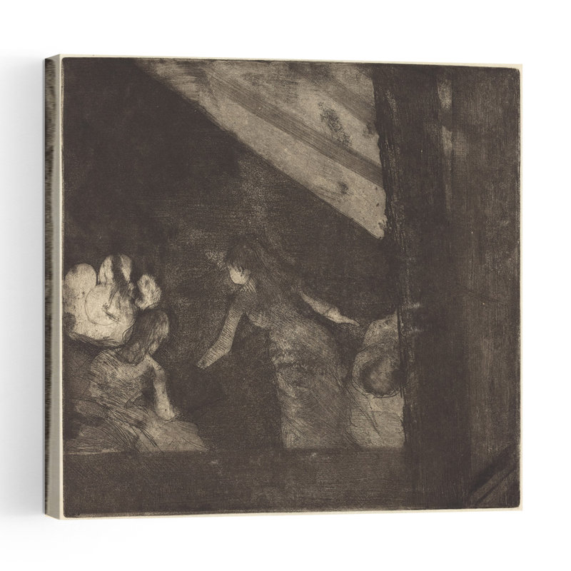 At The Cafe Des Ambassadeurs, C.1877 Impressionist Abstract Contemporary Wall Art Print, H 18 po x l 18 po
