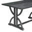 Table rectangulaire, chaises rembourrées et banc rétro avec placage en frêne gris