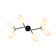 6 - Light Elliptical Opal Glass Globe Linear Semi Flush Mount