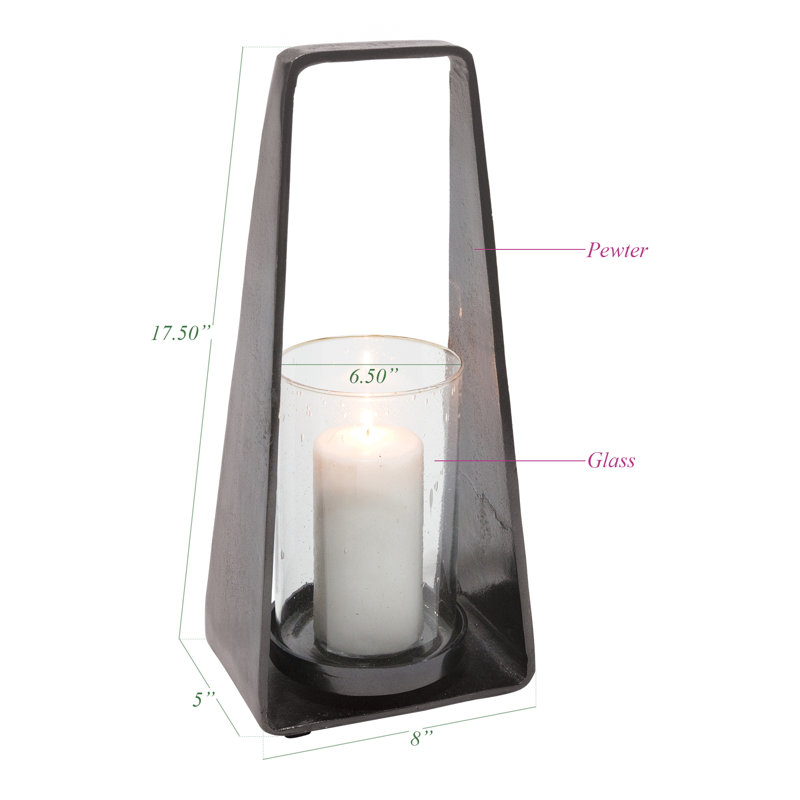 Lanterne en métal/verre tall