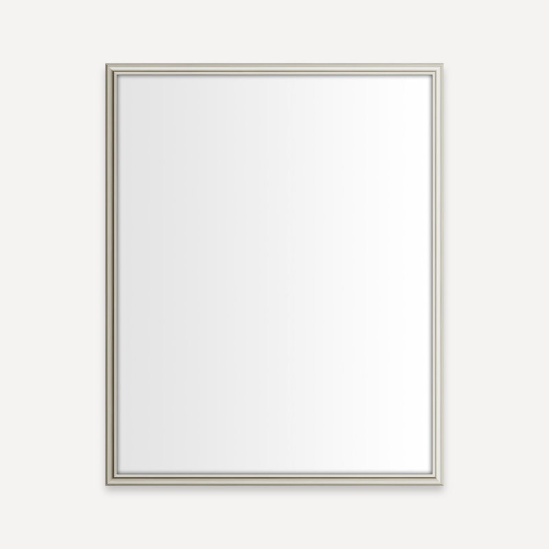 Main Line Full Length Mirror with Rosemont Frame, Nickel, 39.5" H x 23.13" W