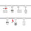 Têtes d'éclairage à DEL à intensité variable compatibles avec un projecteur de plafond à rail H de type circuit unique pour une exposition d'art mural décorative-54119471-64856386