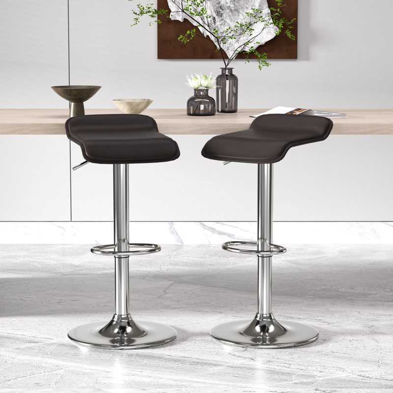 Tabourets de bar Aryelle, Marron foncé