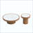 MDF Round Coffee Table  Sintered Stone Tabletop For Living Room Apartment  Reception Room