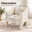 Fauteuil d'appoint moderne en forme de tonneau, fauteuil rembourré en chenille avec accoudoirs fermés, beige-194997924