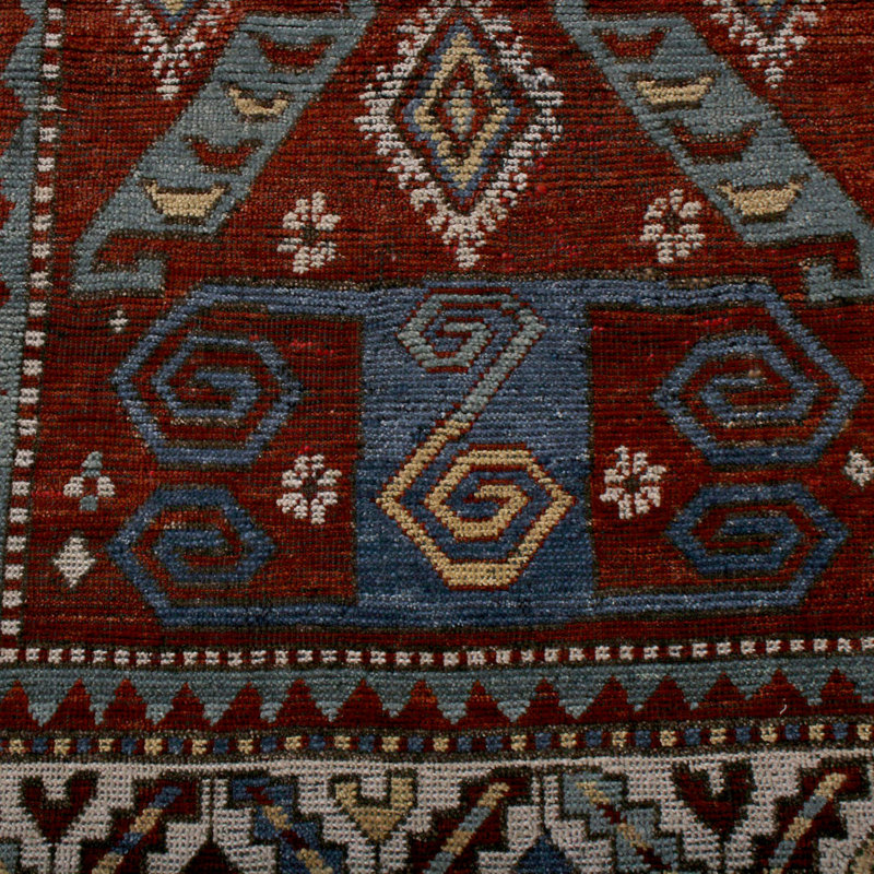 Burano Hand Knotted Wool Geometric Area Rug, Rectangle 8' x 10'