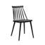 Ensemble de 2 chaises de salle à manger noires en polypropylène avec dossier en broche pour chaises de chambre modernes avec charme-121115112