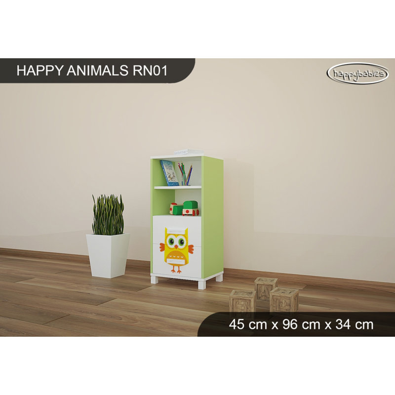 45cm W Animals Kids Cube, Green