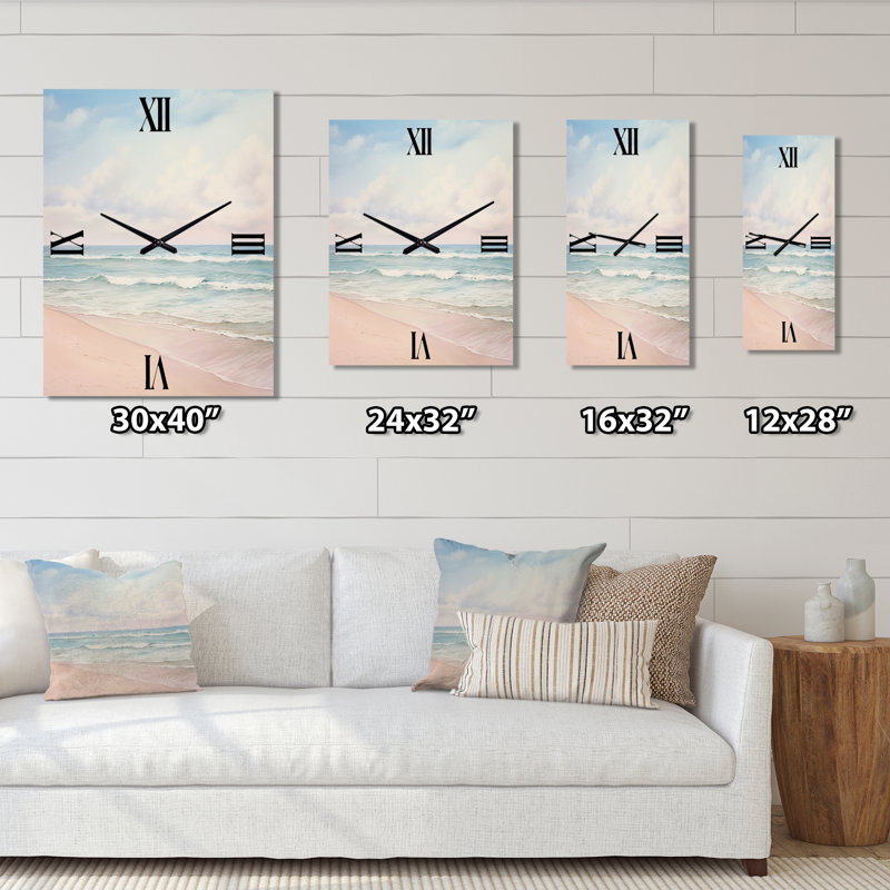 Horloge murale de plage Ocean Tanquility, Grand