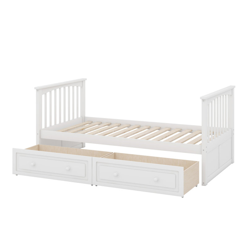 Bunk Bed With Drawers, Convertible Beds, White