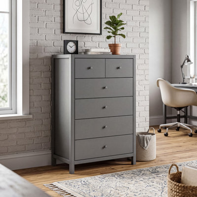 Five Drawer Chest - Grey Finish