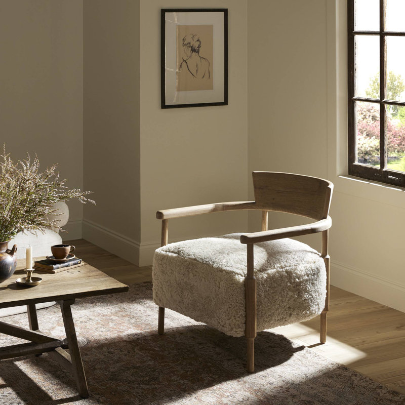 Bennett Chair, Beige Shearling