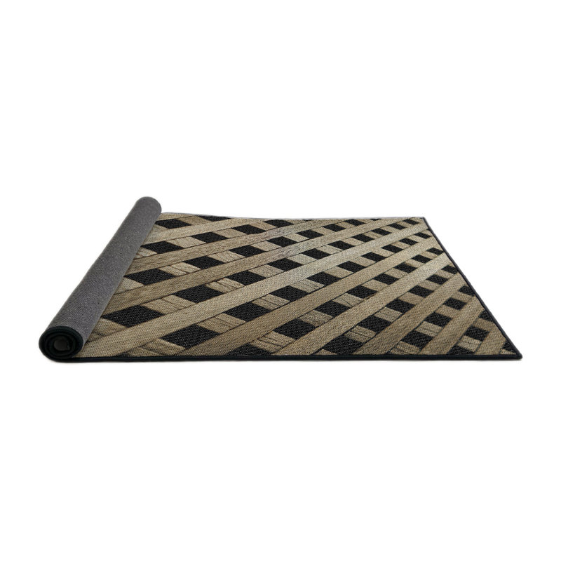 Tapis décoratif patchwork noir, Carré 8 pi
