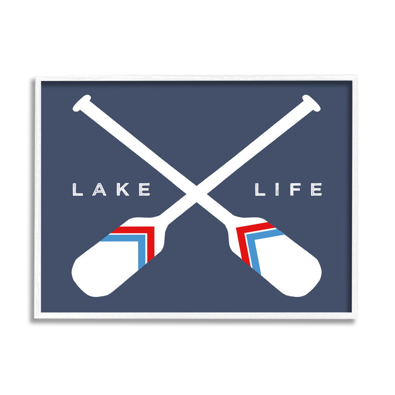 Lake Life Crossed Nautical, Plaque murale, H 20 po x l 20 po x P 1,5 po