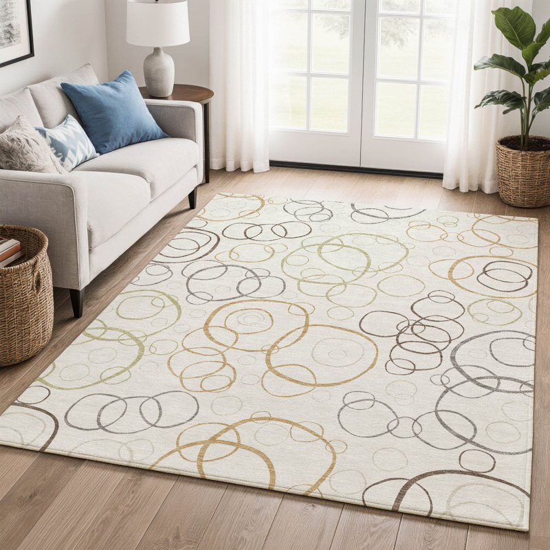 Tapis lavable à la machine de qualité supérieure Mayfield AMF2408, Ivoire ivoire, 3 pi x 5 pi