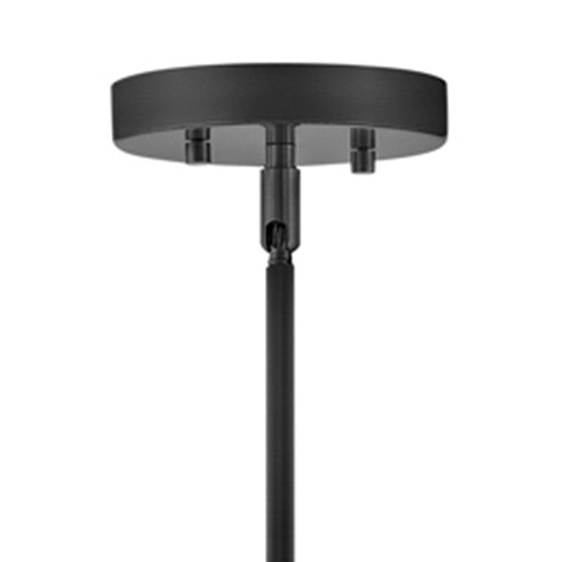 Luminaire campagnard à lumière simple Tori avec abat-jour opale tubé, Noir, noir, noir, noir, H 19 po x l 11,5 po x P 11,5 po