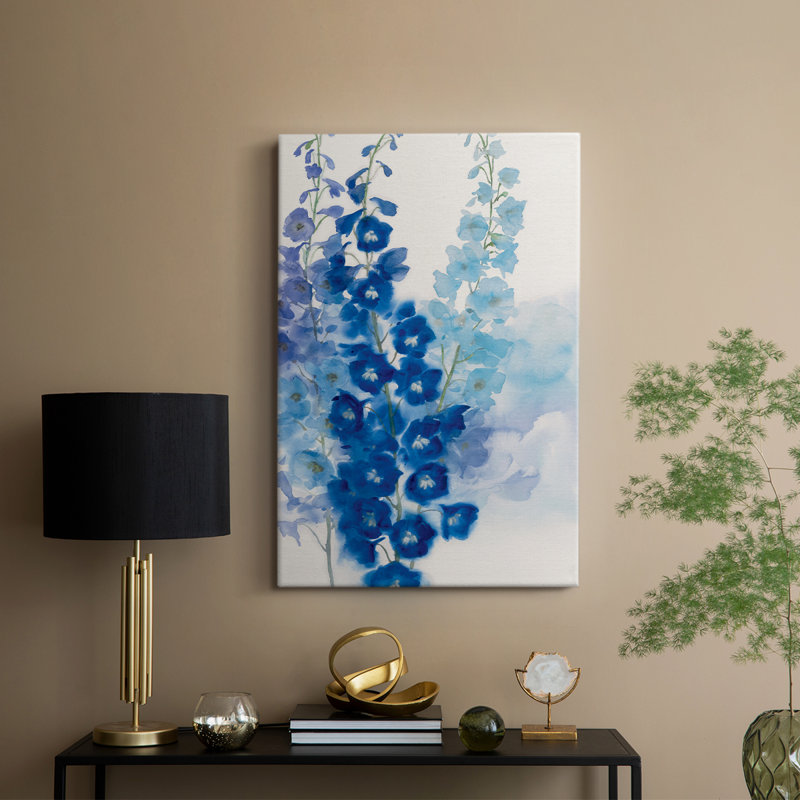 Delphinium I -Galerie enveloppée Cavas, H 27 po x l 18 po