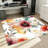 Watercolor Floral Rug, Area for Living Room Bedroom, Non-Slip Soft Washable Floor Carpet, Indoor Home Decor-129764656