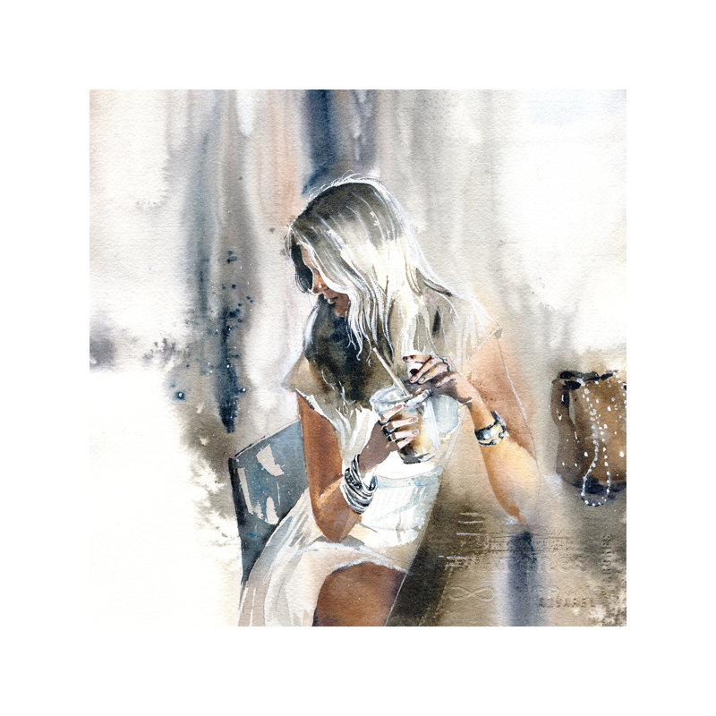 Woman III - Wrapped Canvas Painting, 45.72 cm H x 45.72 cm W x 3.175 cm D