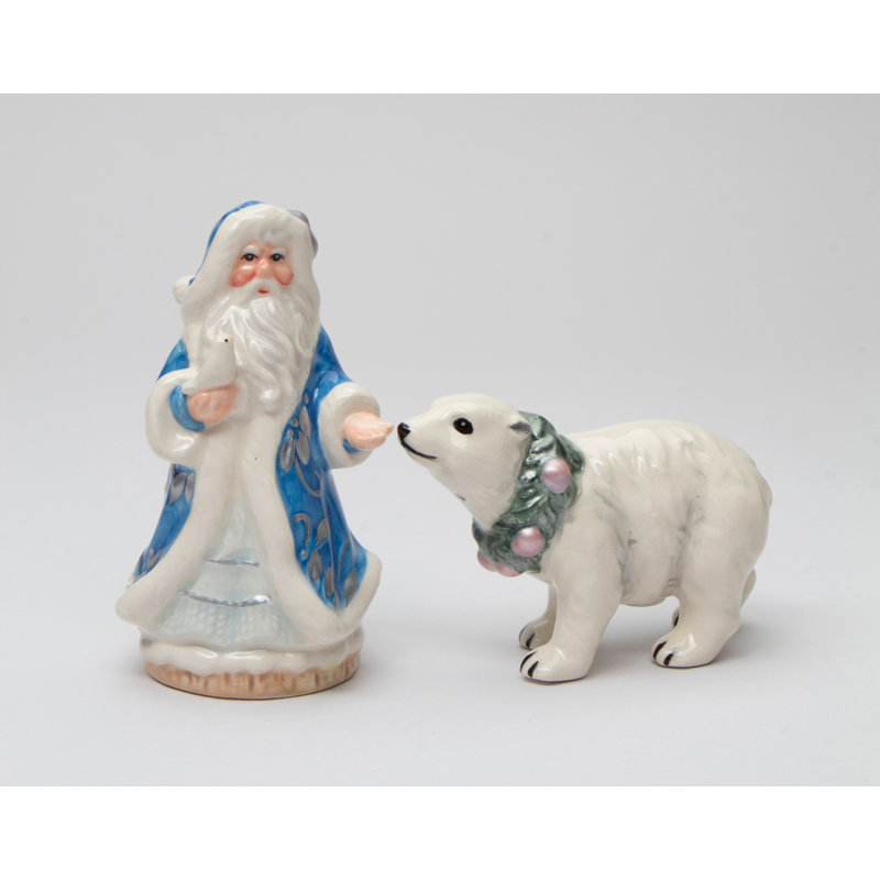 North Pole Santa And Polar Bear Salt And Pepper