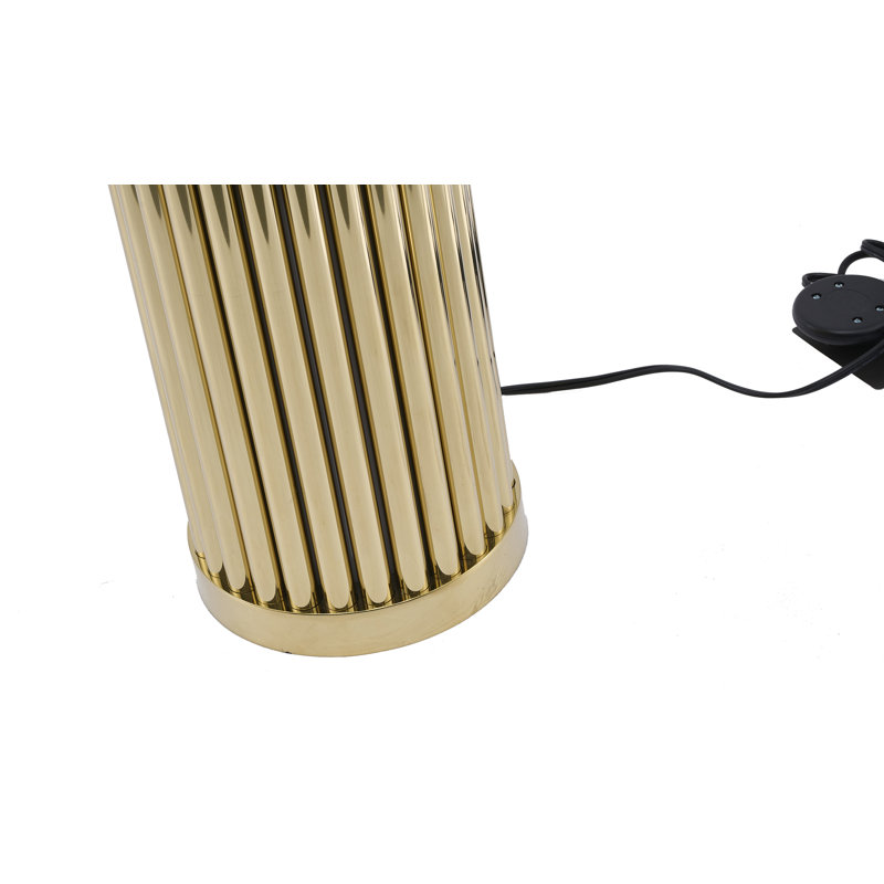Transitional 3 Light Gold Stainless Steel Floor Lamp