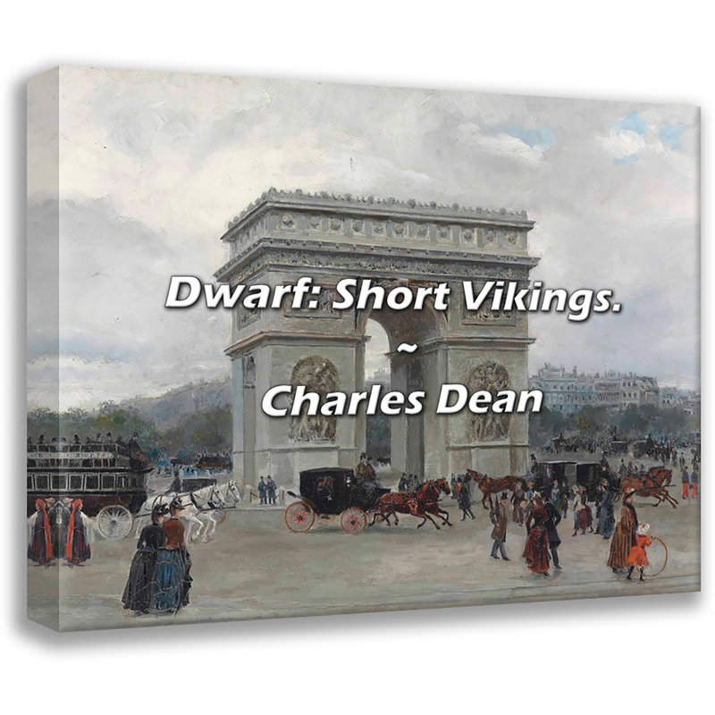 Citation de Charles Dean: Dain: Vikings courts., H 15 po x l 18 po