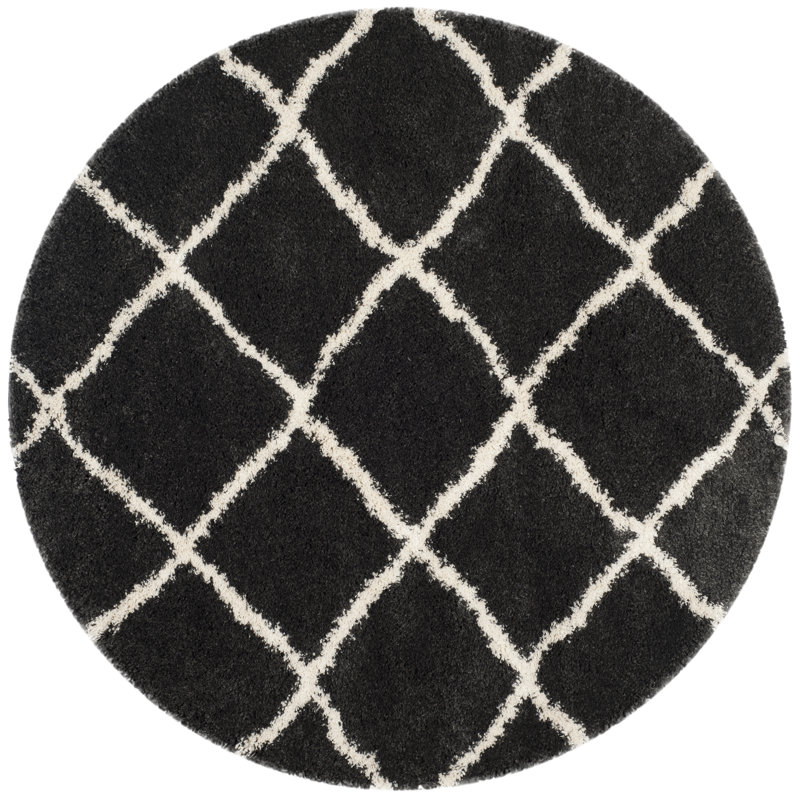Darroch Shag Performance Geometric Rug, Round 6'7"