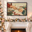 Decorating Star Shaped Cookies in Holiday Kitchen Christmas Canvas Wall Art-152102287