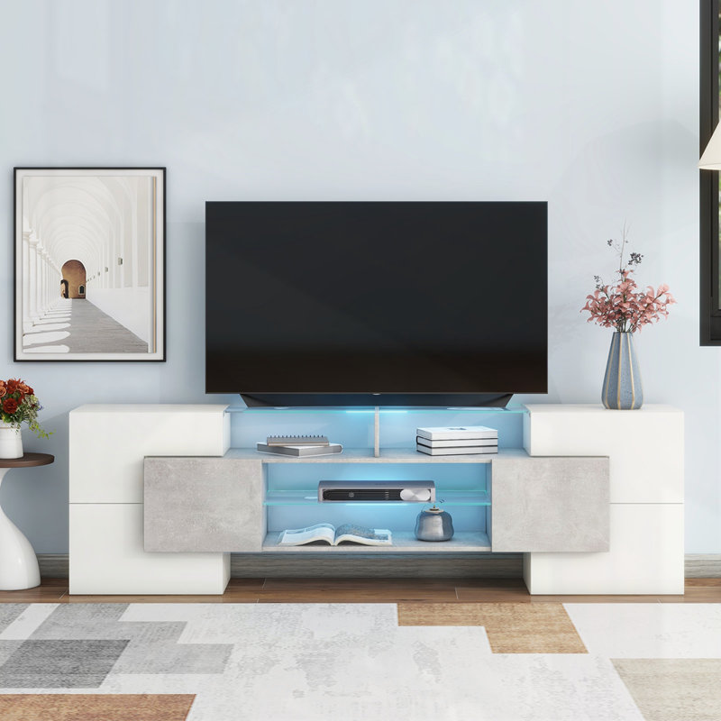 Unique Shape TV Stand For Tvs Up To 88"
