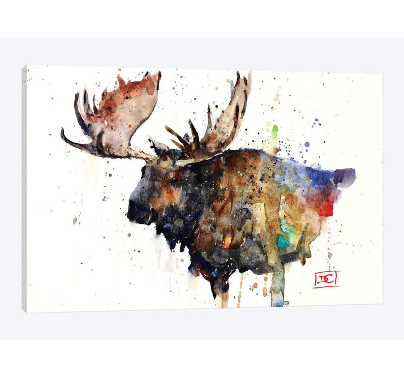 « northern bull » par dean crouser,, reproduction d’impression sur toile tendue, H 8 po x l 12 po x P 0,75 po, Toile tendue