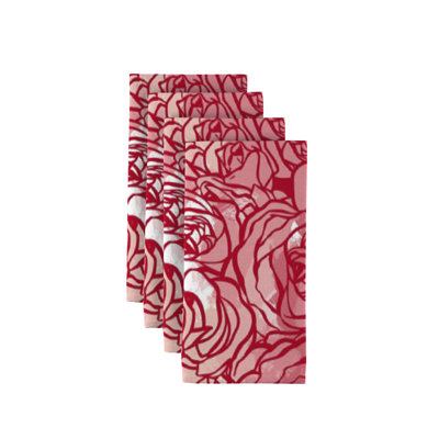 Polyester Floral Square Napkin